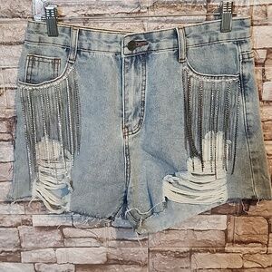Blue B Collection Blue Denim Shorts Brand New